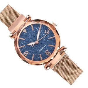 Fashion Dial Quartz Watch Rose Gold Tone